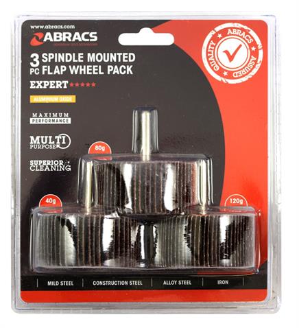 Abracs 3pce 30 x 20mm Flap Wheel Pack