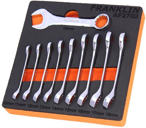 Franklin 10 pce 12 pt Stubby Spanner Set