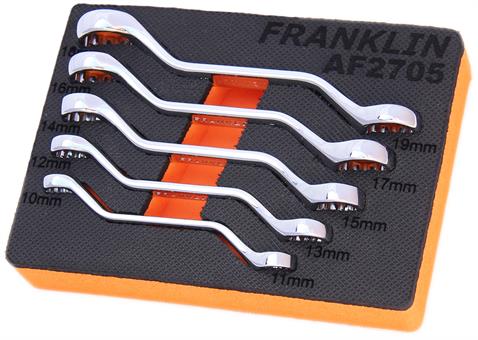 Franklin 5 pce 12 pt Mini Ring Spanner Set