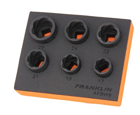 Franklin 6 pce Impact Bolt Extractor Set 1/2&quot; dr