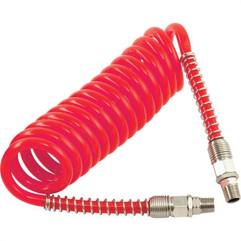 PCL Coiled PU Hose 7.5m x 1/4&quot; BSP