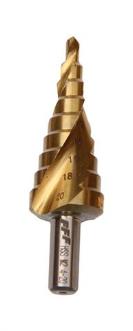 4-20mm TiN coat STEP DRILL - 9 Sizes