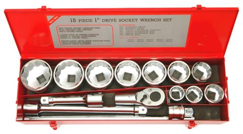 Franklin 15 pce 12 pt Socket Set 1&quot; dr