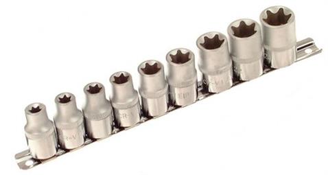 Franklin 9 pce Ext Star Socket Set 1/2&quot; dr