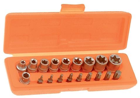 Franklin 18 pce Star Bit & Socket Set 3/8&quot; dr