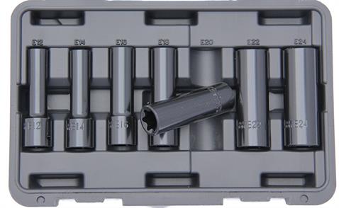 Franklin 7 pce Deep Impact External Star Socket Set 1/2&quot; dr