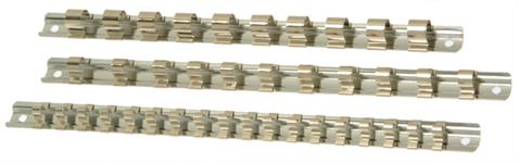 Franklin Socket Rail 300mm 18 clips 1/4&quot; dr