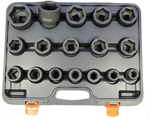 Franklin 17 pce 6 pt Impact Socket Set 3/4&quot; dr