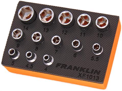 Franklin XF 13 pce 6 pt Socket Set 1/4&quot; dr