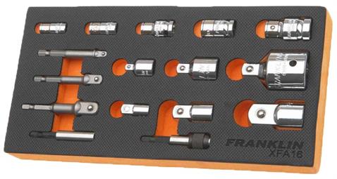 Franklin XF 16 pce Bit Holder & Socket Adaptor Set