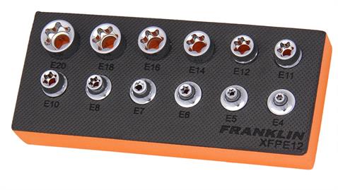 Franklin XF 12 pce Low Profile External Star Set 3/8&quot; dr