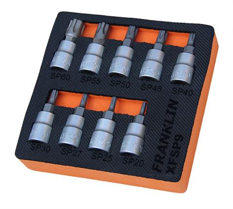 Franklin 9 pce Star Plus Bit Socket Set 3/8&quot; dr