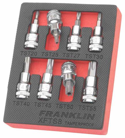 Franklin XF 8 pce Tamper Star Bit Socket Set 3/8&quot; dr