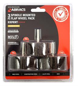 Abracs 3pce 50 x 20mm Flap Wheel Pack