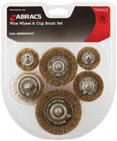 Abracs 6pce Spindle Mounted Brush Set