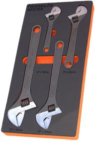 Franklin 4 pce Adjustable Wrench Set 6 8 10 12&quot;