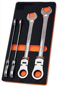 GearF 4pce 12pt Flexi Ratchet Combination Spanner Set