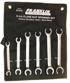 Franklin 6 pce Flare Nut Wrench Set 8-19mm