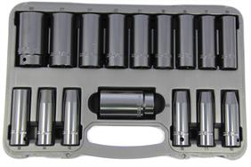 Franklin 16 pce 6 pt Deep Impact Socket Set 1/2&quot; dr