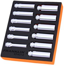 Franklin XF 12 pce 6 pt Deep Socket Set 3/8&quot; dr