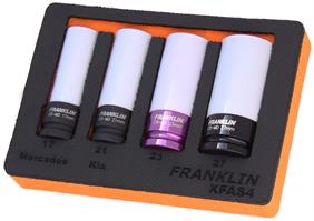 Franklin XF 4 pce Alloy Wheel Nut Socket Set 1/2&quot; dr