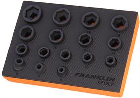 Franklin XF 16 pce 6 pt Low Profile Impact Socket Set 3/8&quot; dr