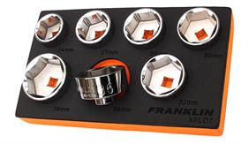 Franklin XF 7 pce 6 pt Low Profile Filter Socket Set 3/8&quot; dr