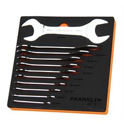 Franklin 11pc Super Thin Open End Spanner Set in EVA Foam